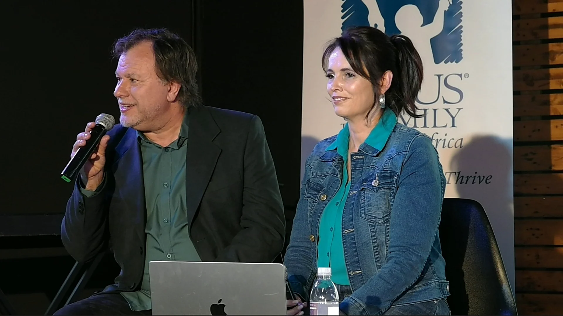 Louis and Hettie Brittz teaching on stage
